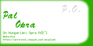 pal opra business card